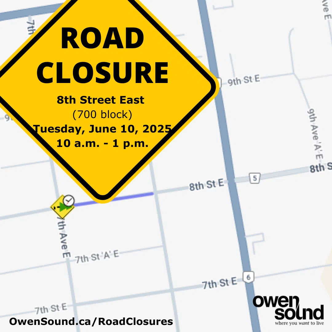 Owen Sound To Close Section Of 8th Street East For Tree Removal