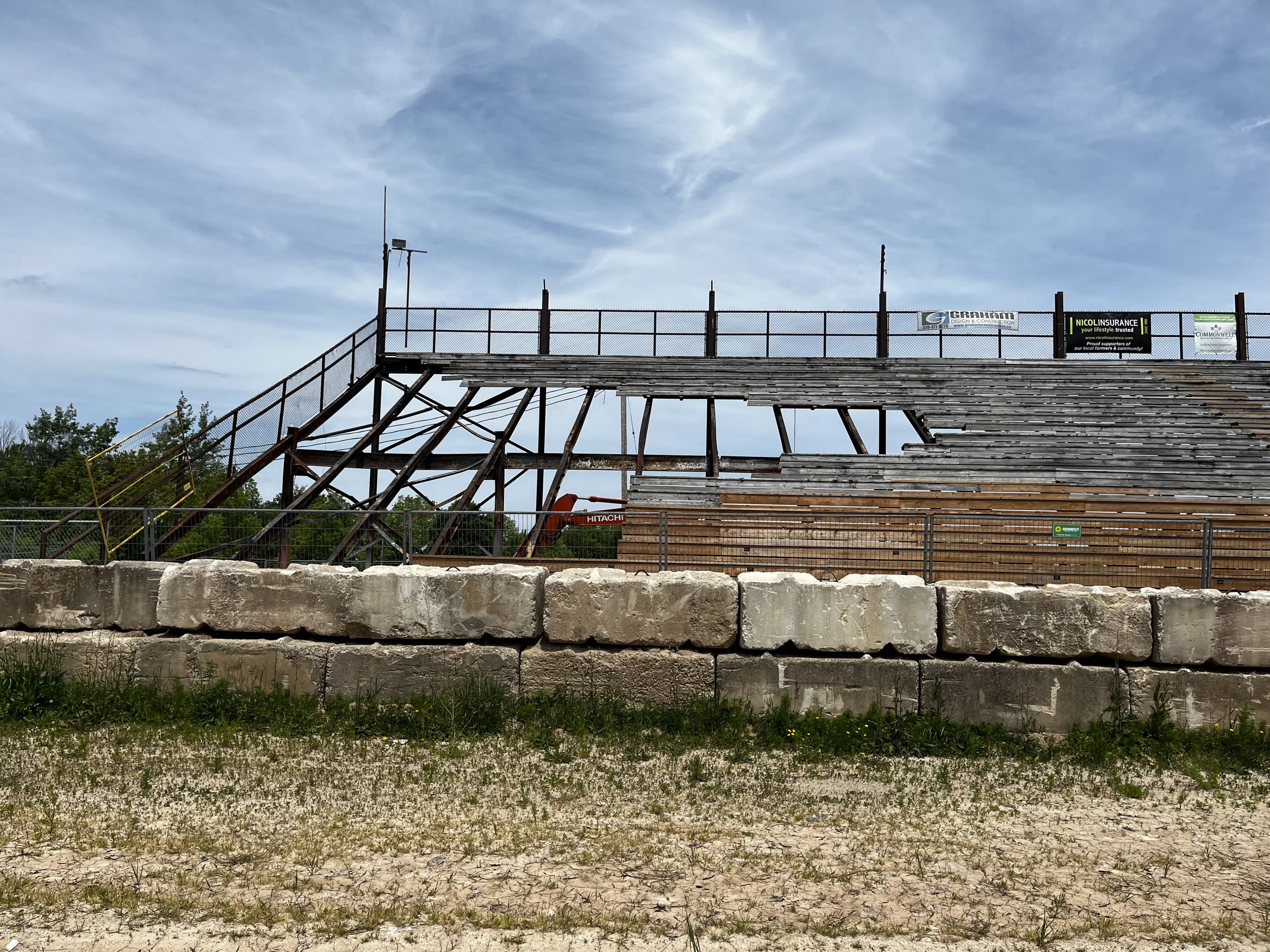 Demolition Work Underway On Victoria Park Grandstand