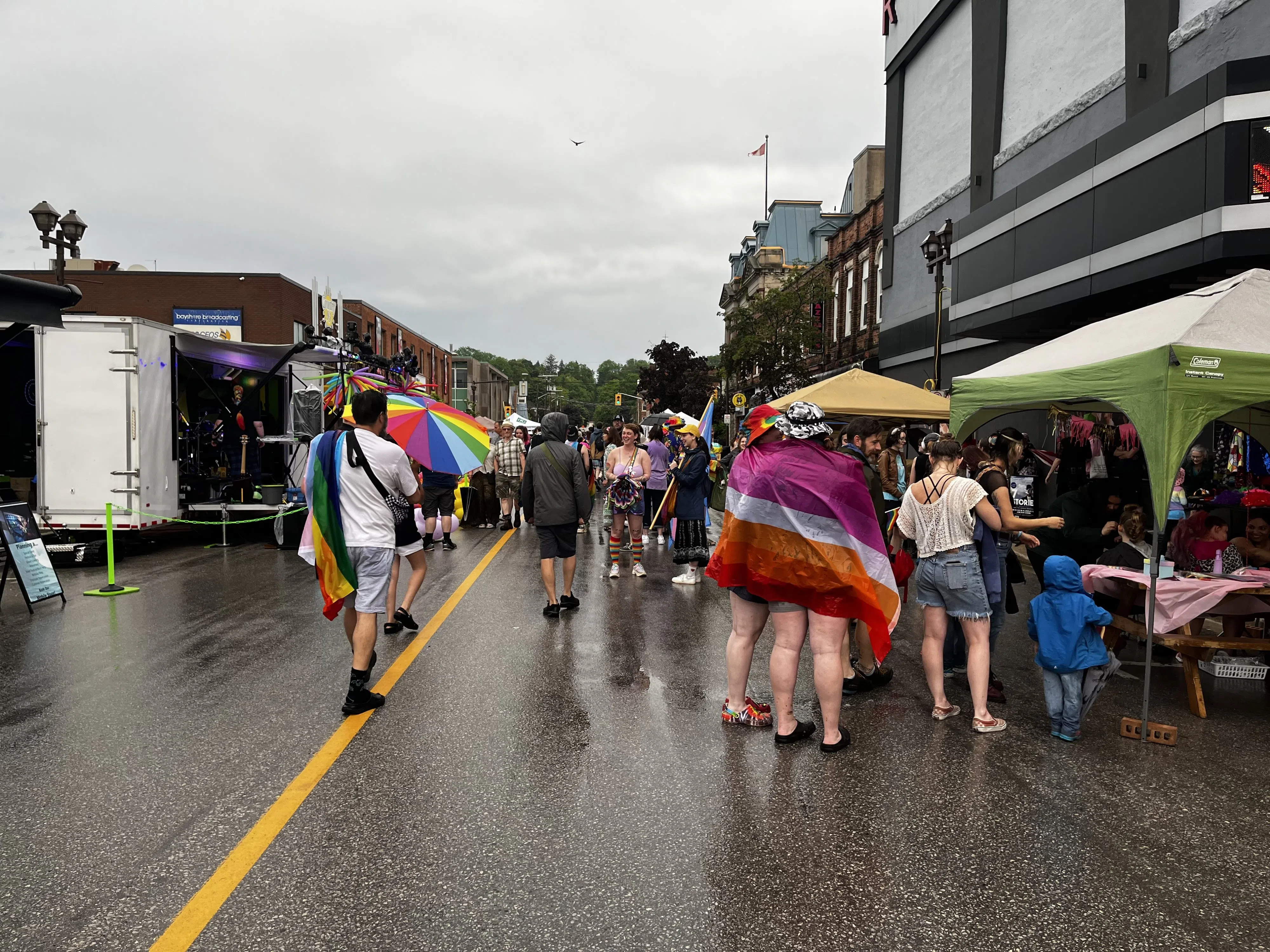 Owen Sound Pride Parade, Block Party Gets Large Turnout Despite Rain