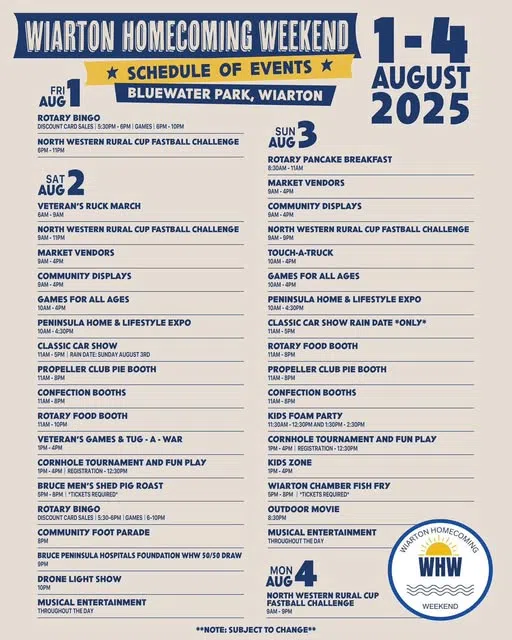 Wiarton Homecoming This Weekend