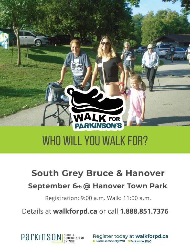 Walk For Parkinson's Being Held In Grey Bruce This Weekend