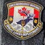 An arm patch for the Great Lakes Tour on a sailor's uniform 
