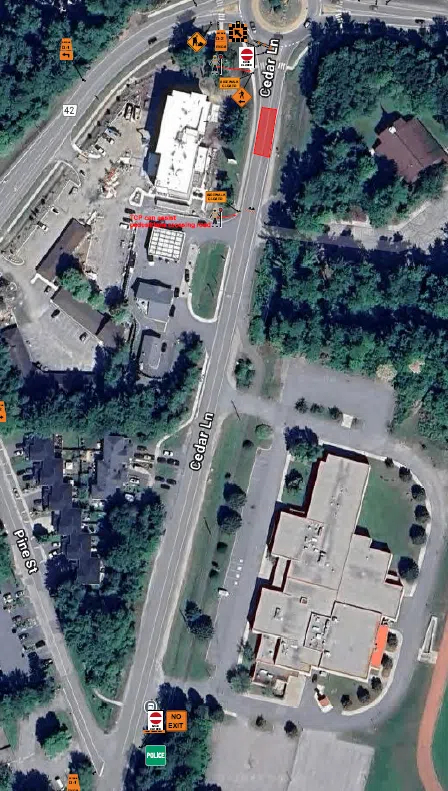 Temporary road closure on Cedar Lane in Bracebridge Dec 9th