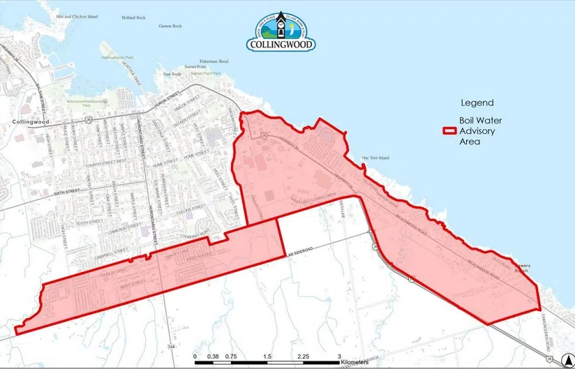Collingwood Amends Boil Water Advisory For Specific Areas Following Downtown Water Main Break