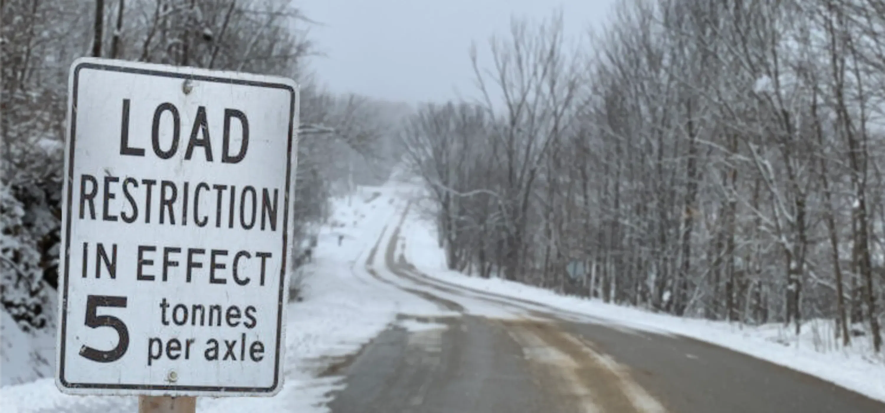 Seasonal Weight Restrictions On Area Roads