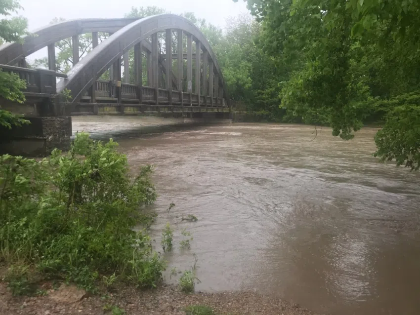 Cottonwood River no longer flooding at Emporia, but floodwaters continue downstream