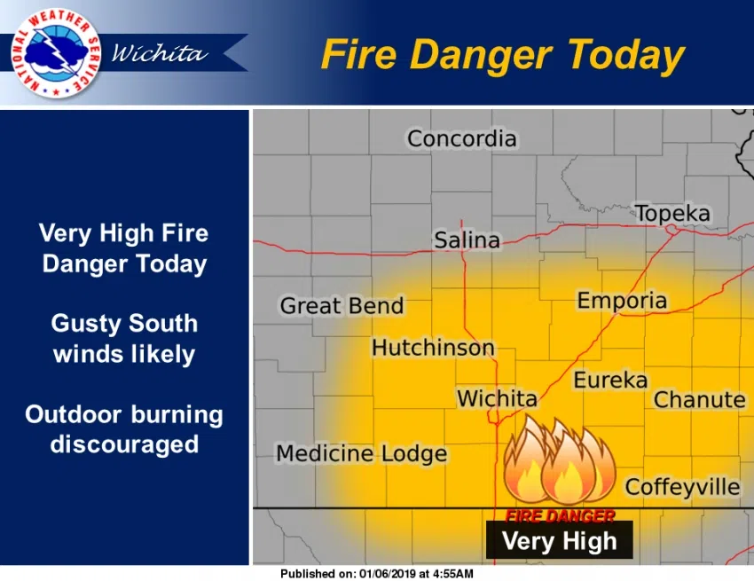 Area fire danger to be very high Sunday, remain elevated through Tuesday