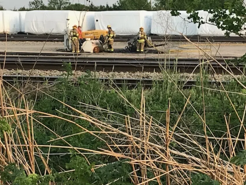 Fire destroys air compressor