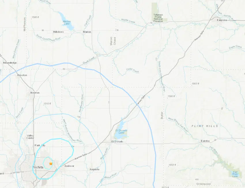 Wichita earthquake reportedly felt in Emporia