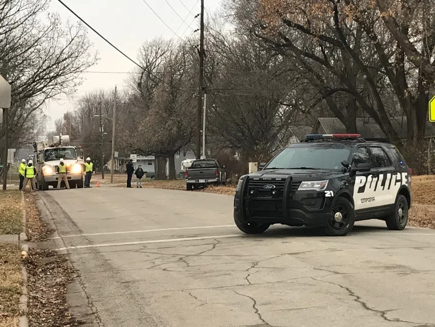 Truck bumps utility pole near Logan Avenue School