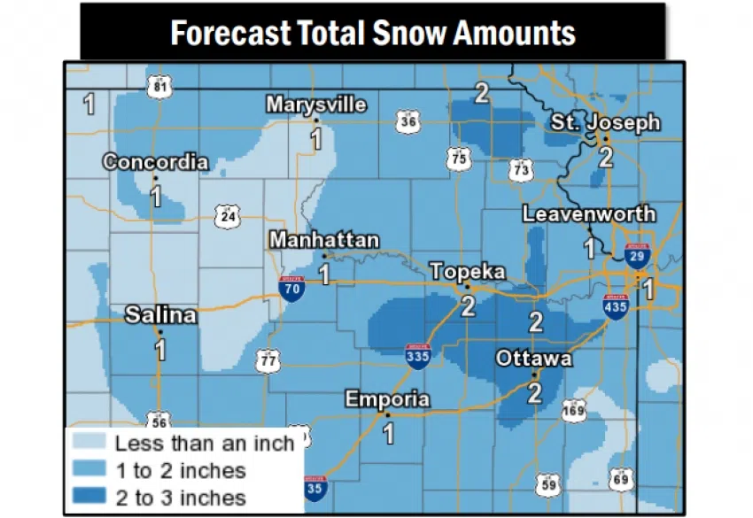 Area under winter weather advisories with light snow in shortterm
