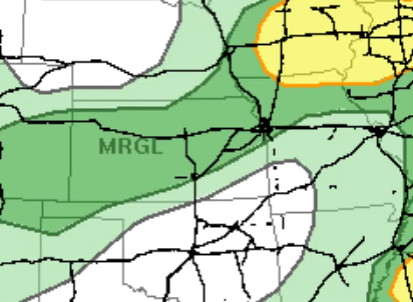 Thunderstorms re-enter forecast; low-end severe weather risk possible through weekend