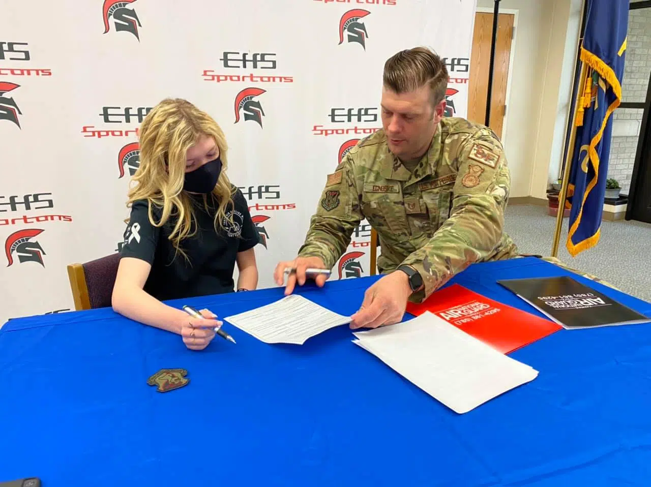 Emporia High's Ella Podrebarac signs with Kansas Air National Guard, plans to attend KU