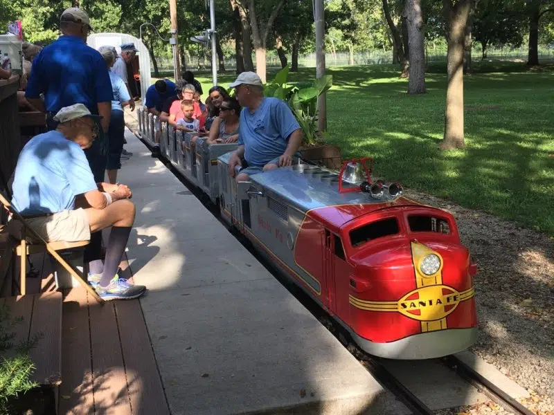 Schnakenbergs funding free rides of Sertoma Club's miniature train in July