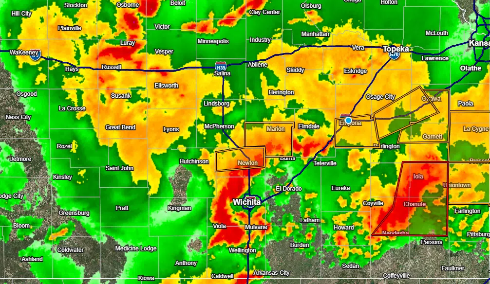 WEATHER: Two Lyon County roads closed overnight