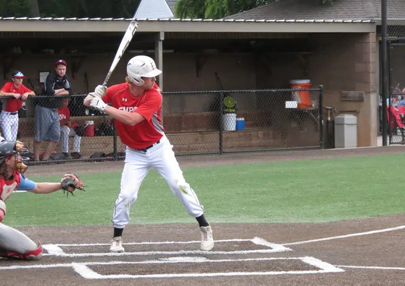 Emporia Senior American Legion baseball team 1-1 on day one at McPherson