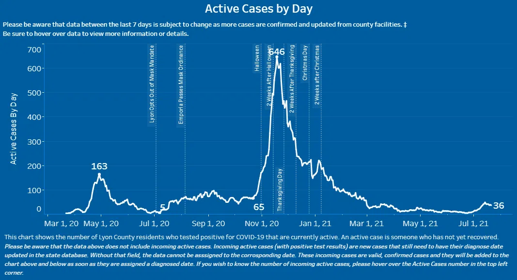 CORONAVIRUS: Lyon County Public Health reports 13 new cases as active cases increase to 36