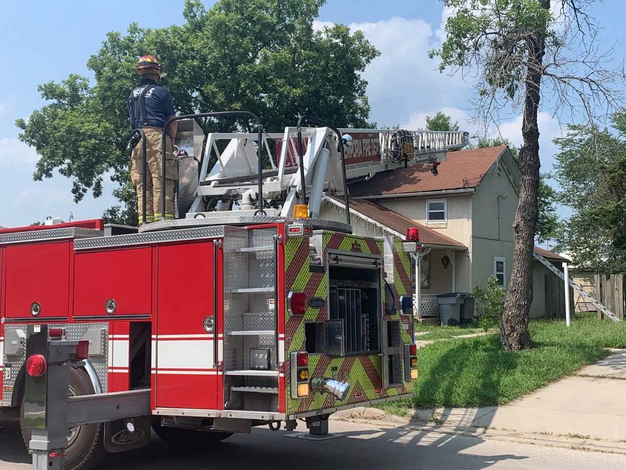 Hartford-Neosho Fire handles tractor fire, while Emporia Fire deals with small house fire