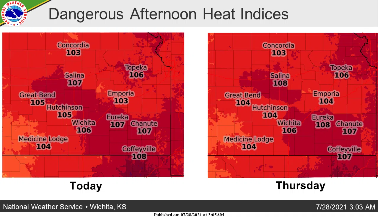 Air temperatures could hit 100 by Friday