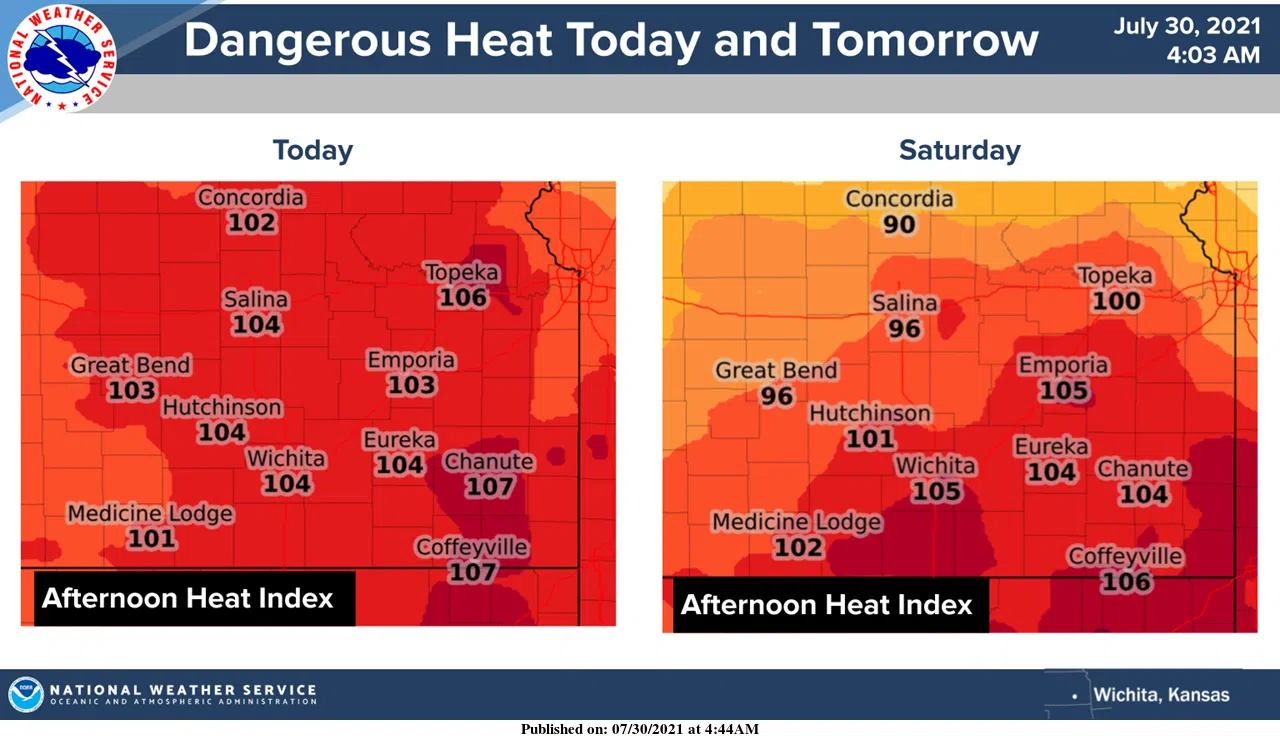 Heat warning extended for portions of KVOE listening area Friday