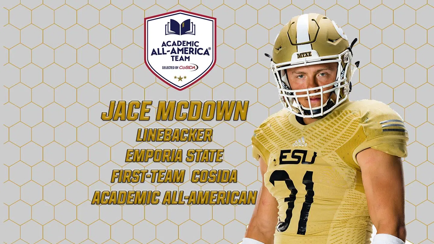 Emporia States Jace McDown adds another Academic Honor