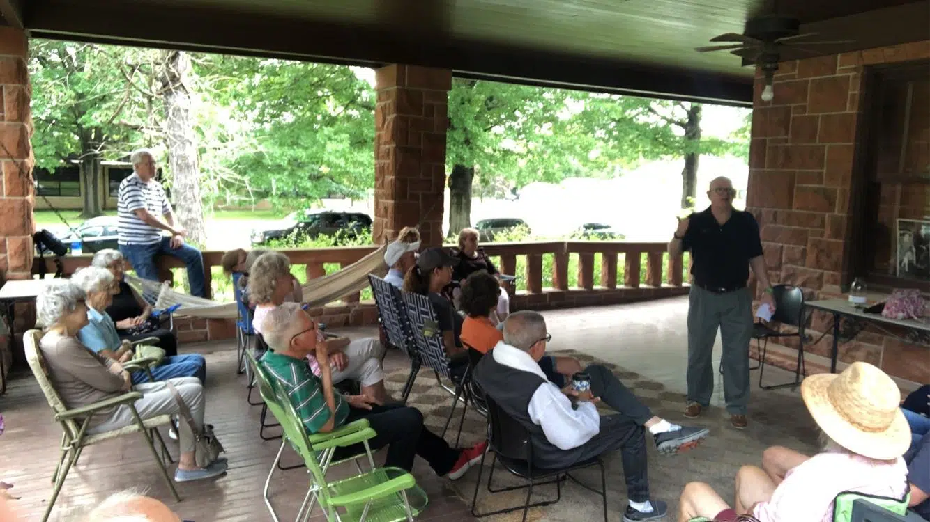 ESU's Dr. Chris Lovett presents at the initial Saturdays at the Site