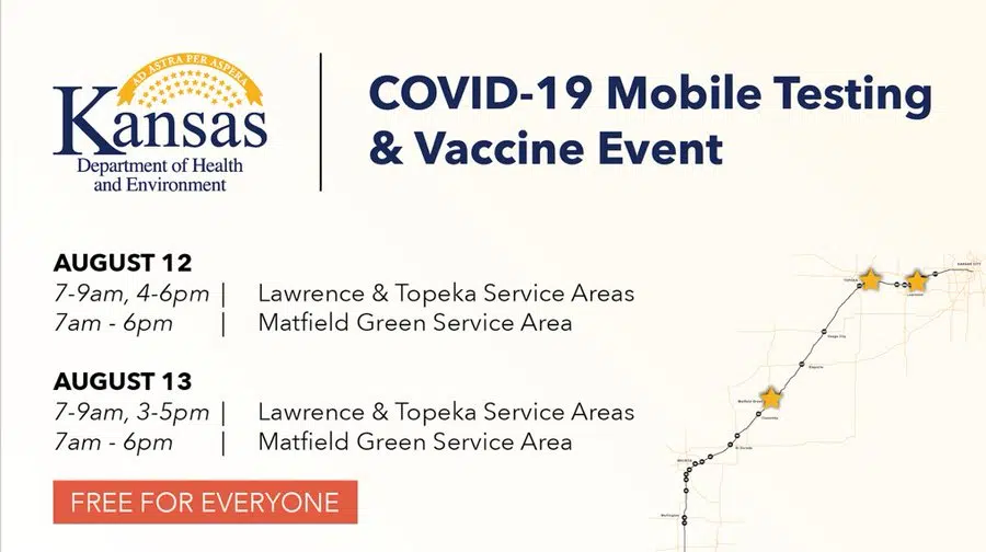 CORONAVIRUS: Free vaccines, testing coming to KTA Matfield Green service exit