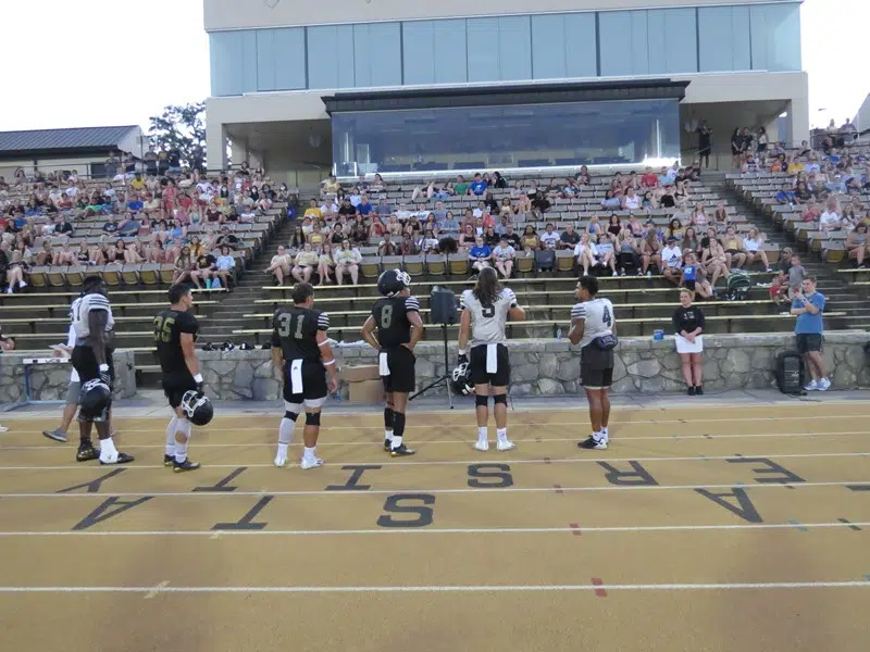 Emporia State football welcomes students to practice