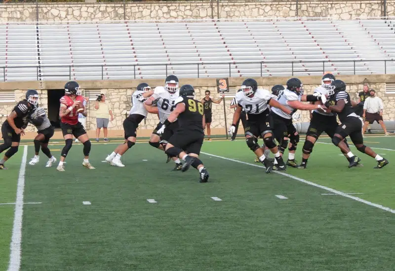 Emporia State football holds first scrimmage