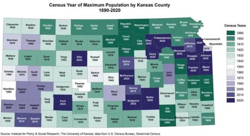 Initial Census data notes population decline for Lyon County between 2010 and 2020