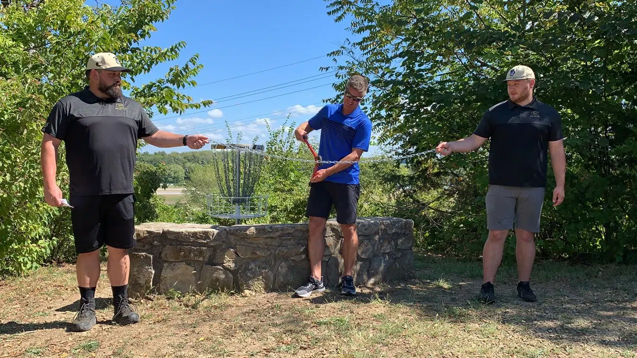 Cutting the chains: Special ceremony officially opens Hornet Hills disc golf course