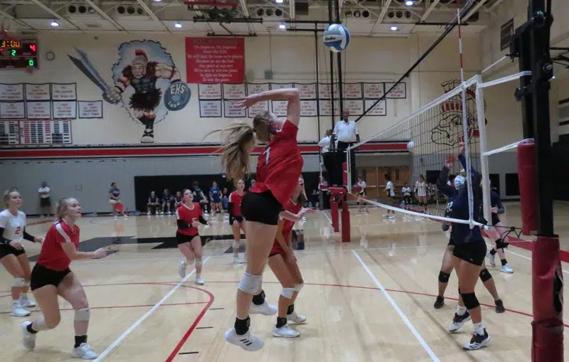 Emporia High volleyball team sweeps quad