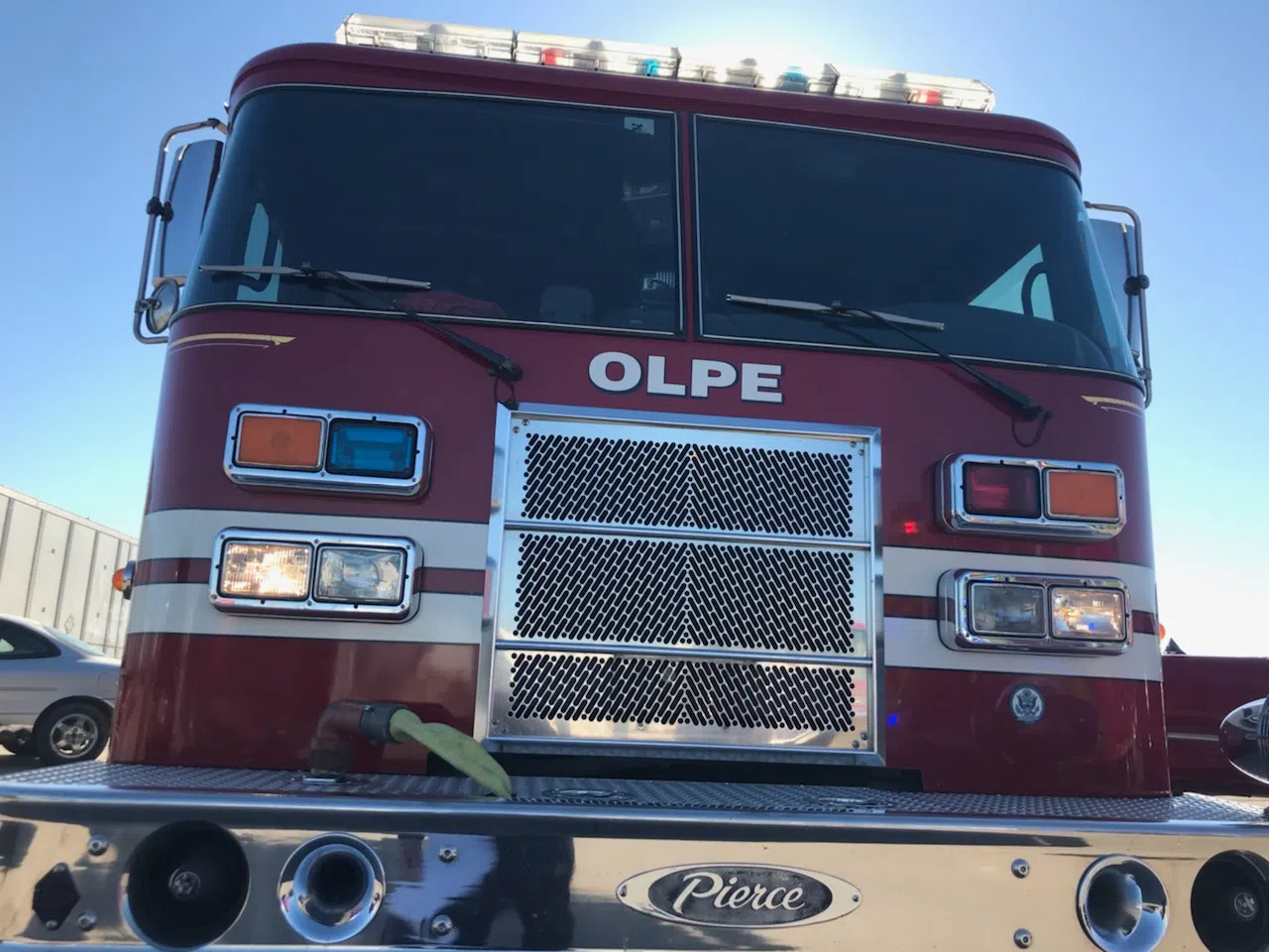 Minor charring reported following tree fire near Olpe Wednesday