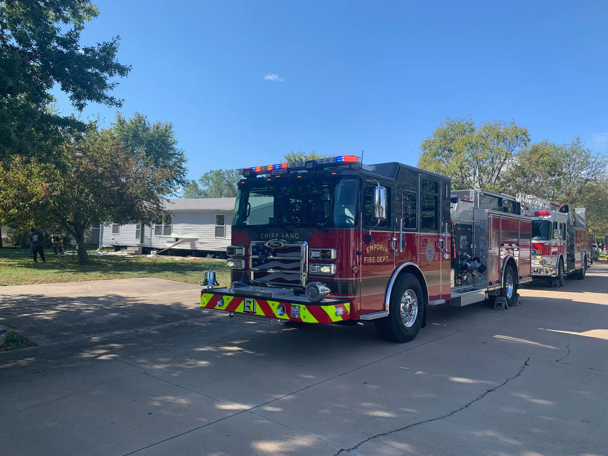 Emporia Fire called to minor grass fire and downed line Saturday