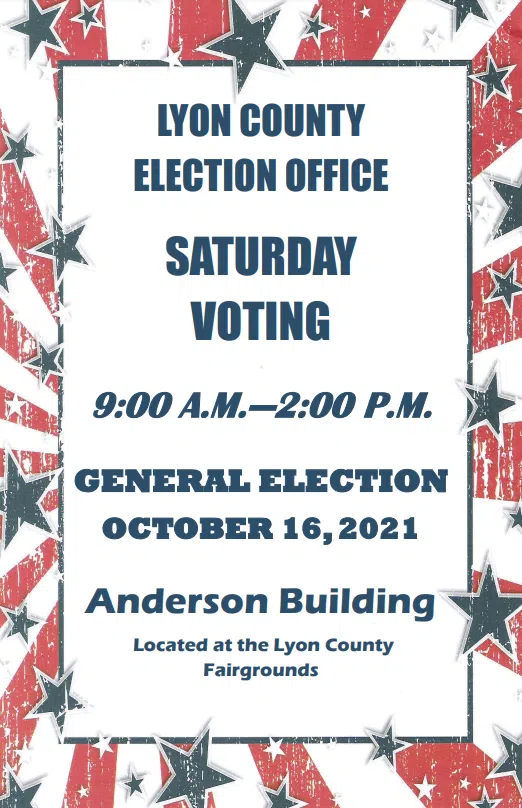 Offsite voting event coming Saturday to Lyon County Fairgrounds Anderson Building