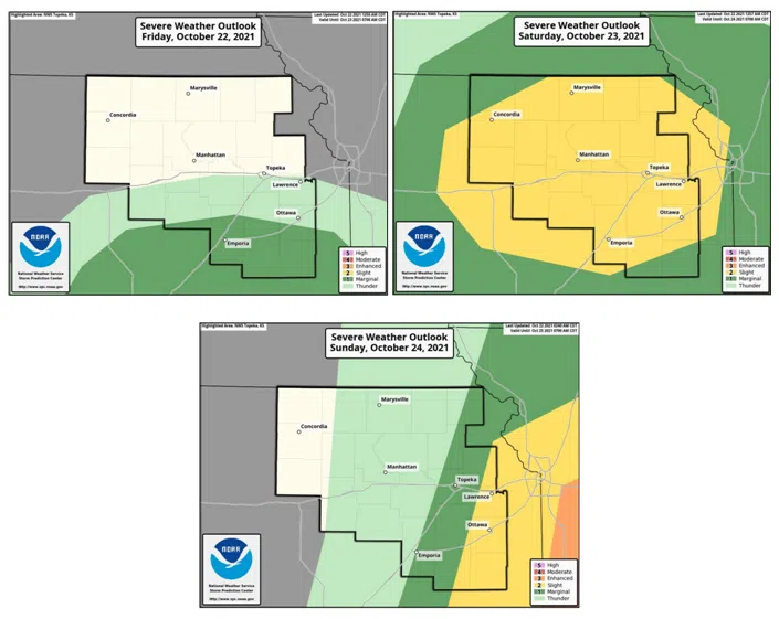 Several chances of strong to borderline severe storms ahead for upcoming weekend