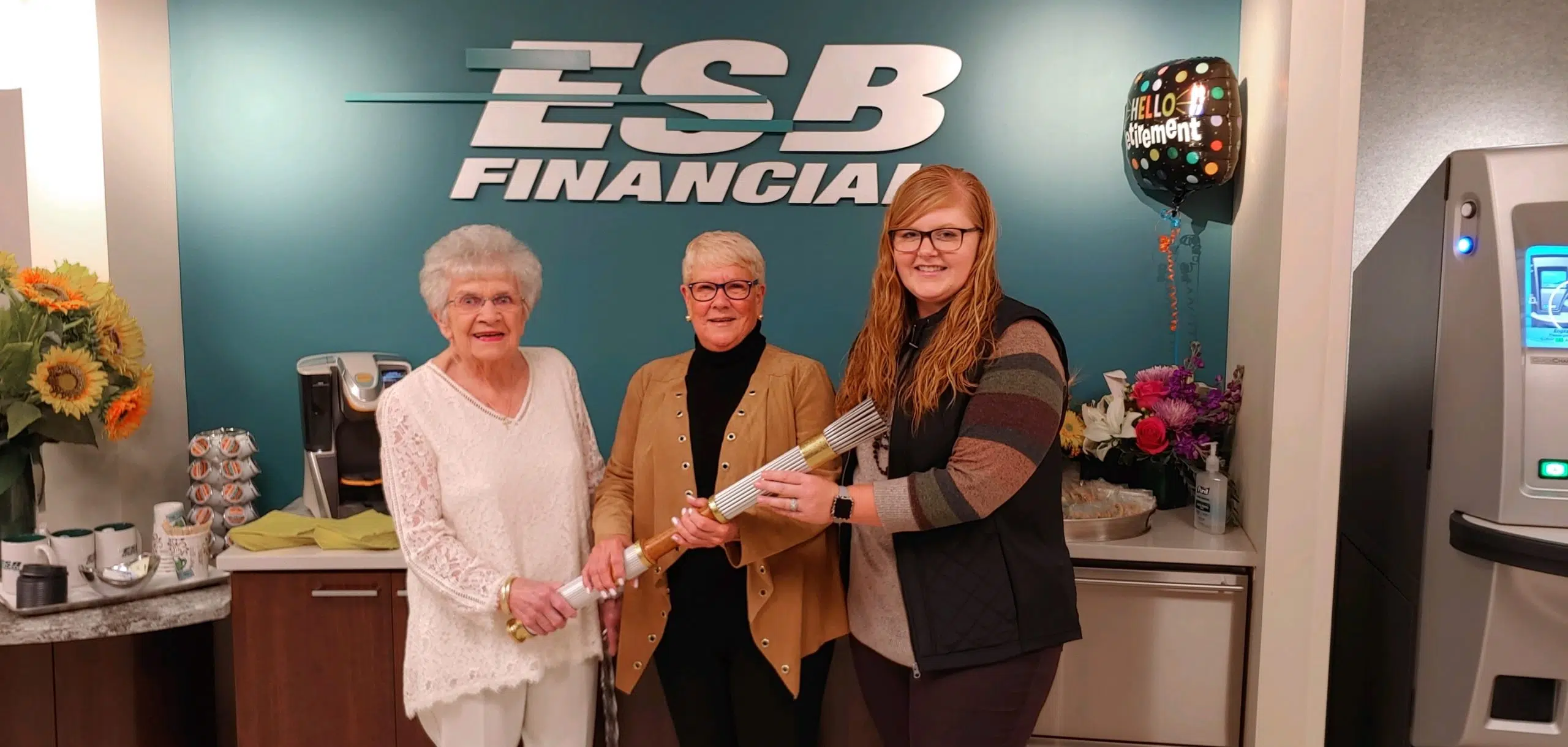 The torch has been passed; ESB Financial bids farewell to outgoing VP of Marketing and welcomes new Marketing Officer during public reception Wednesday