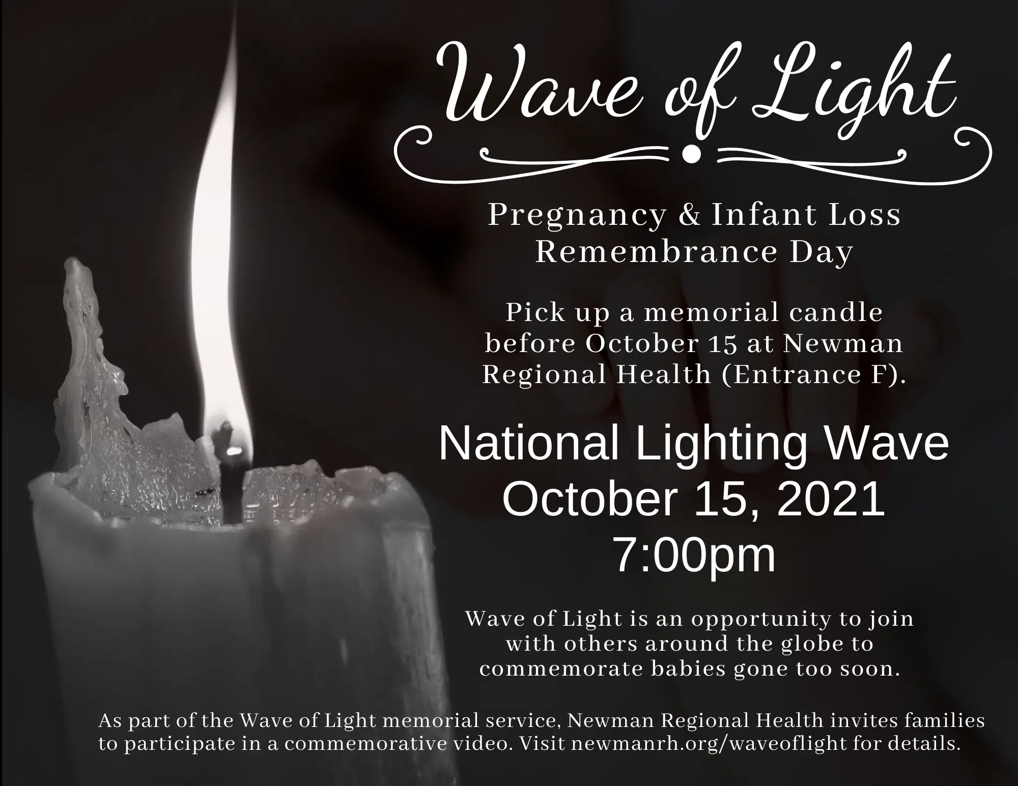 Newman Regional Health to mark pregnancy, infant loss with first Wave of Light ceremony