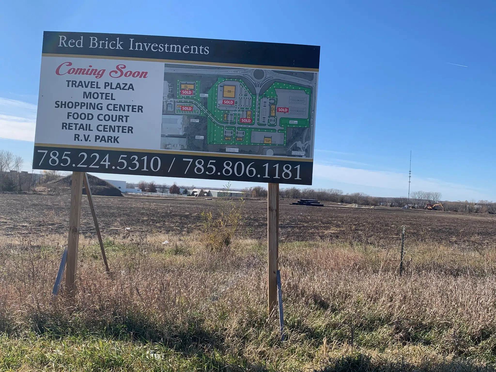 Developer changes course, now letting companies announce incoming presence to Emporia travel plaza