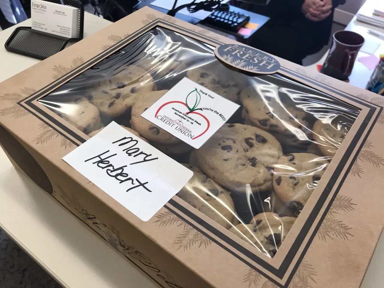 USD 253 Emporia celebrates staff with annual cookie delivery