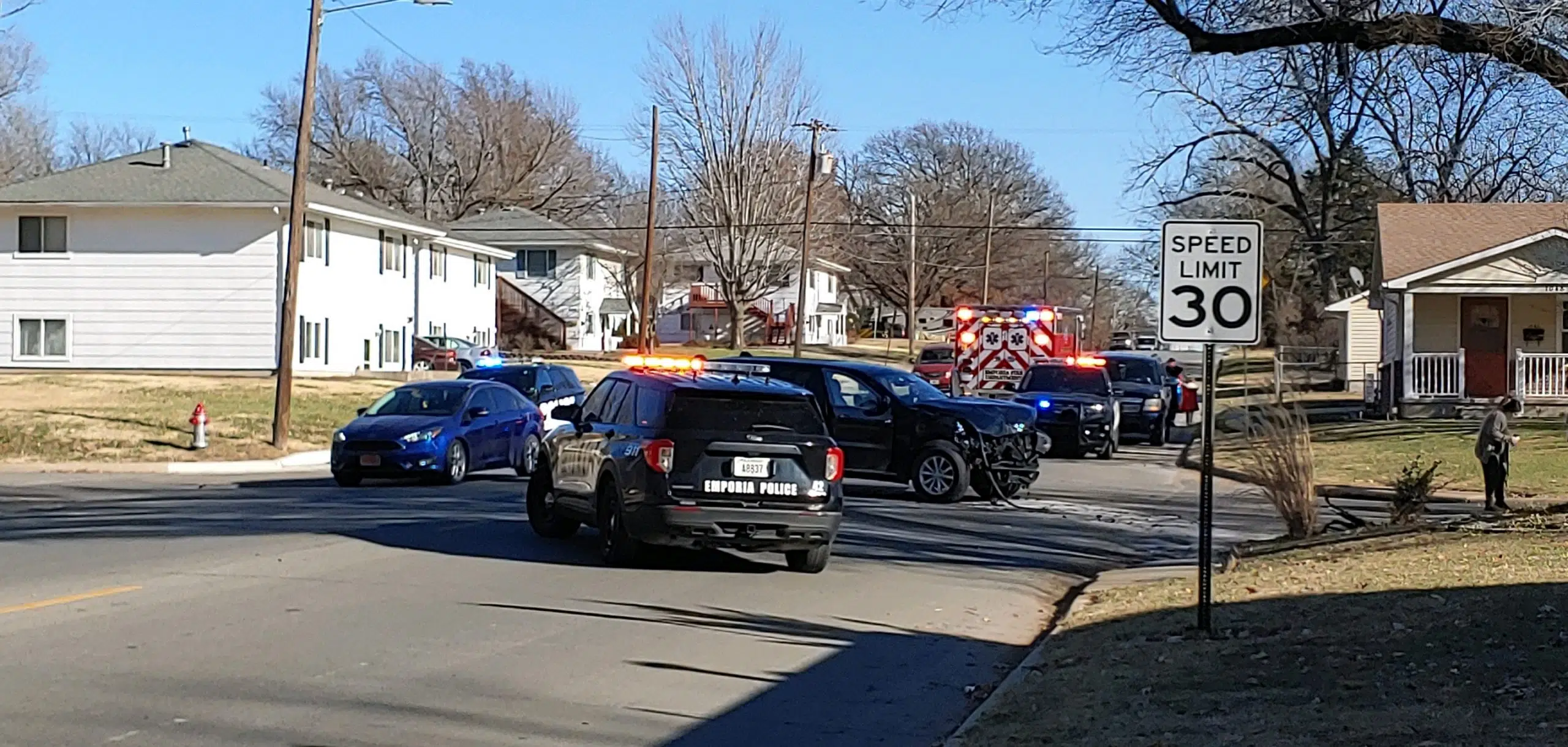 Two vehicles damaged, no transports following collision at busy Emporia intersection Sunday