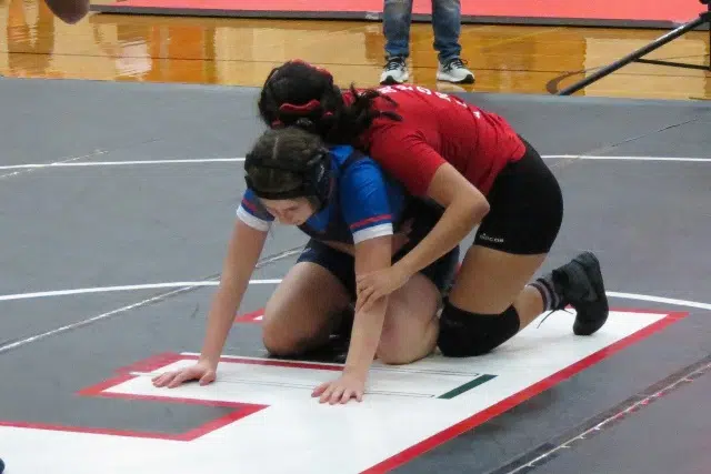 7 members of the Emporia High girls wrestling team go undefeated at Olathe West Mixer