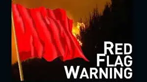 Red flag warning now encompassing entire listening area Wednesday