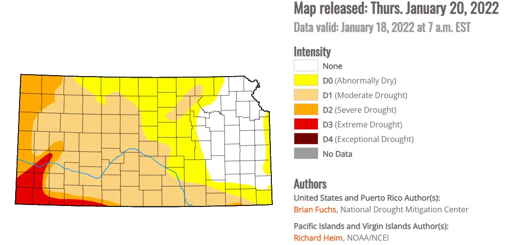 Abnormally dry conditions stay on KVOE listening area's western fringe