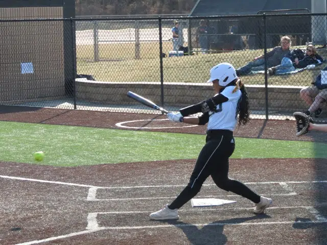 Emporia State softball 1 and1 on opening day