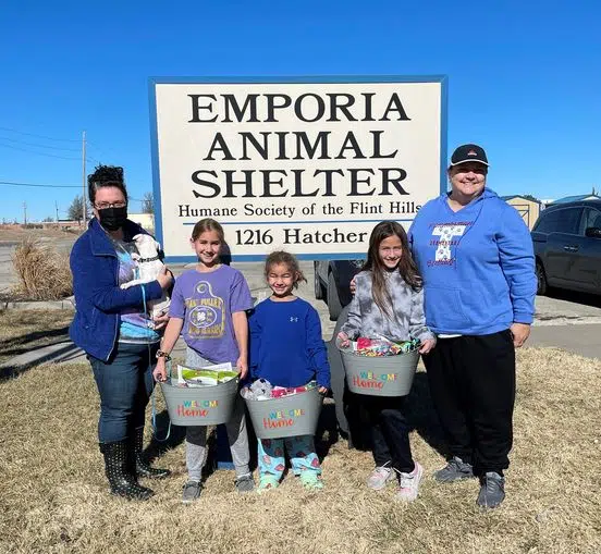 Timmerman Elementary students organize gift baskets for pets adopted through Emporia Animal Shelter