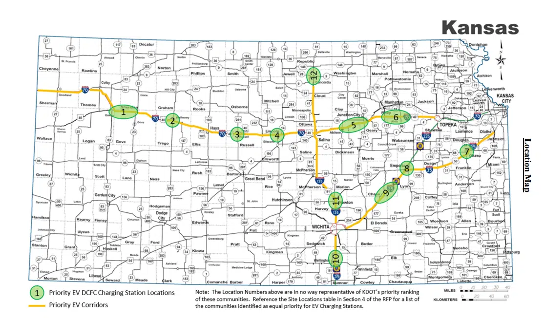 KDOT approves electric vehicle charging station contract for Turnpike's Matfield Green service exit