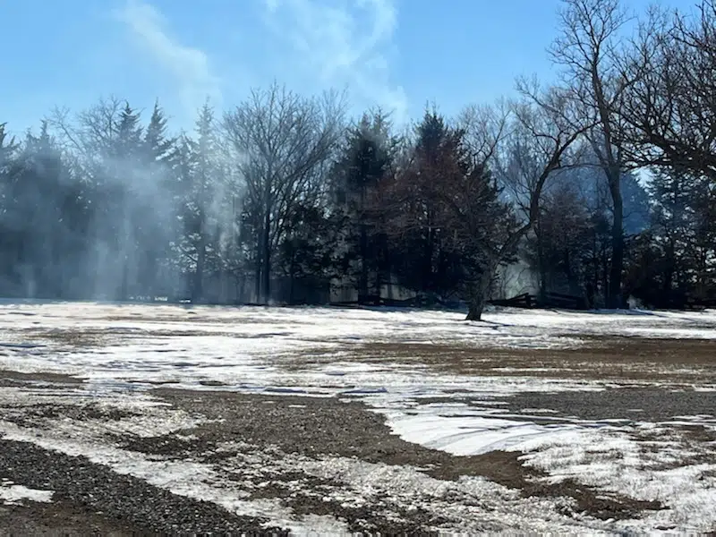 UPDATE: Small controlled burn west of Emporia goes out of control, gets into fence