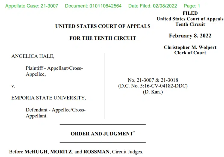 Federal appeals court denies request to reconsider back pay details in lawsuit against Emporia State