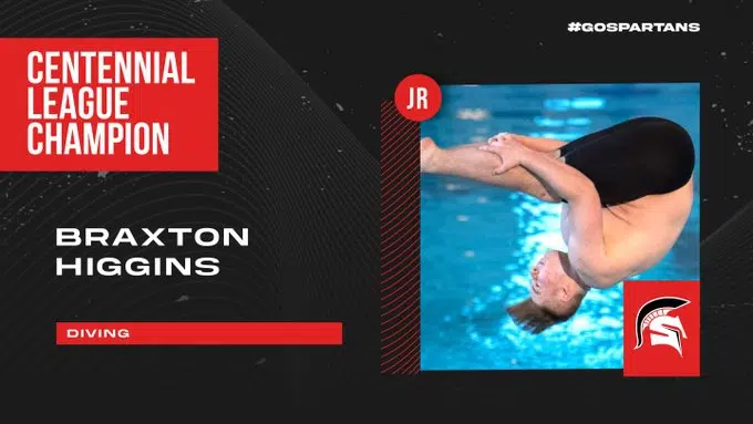 Emporia High diver Braxton Higgins repeats as Centennial League Champion